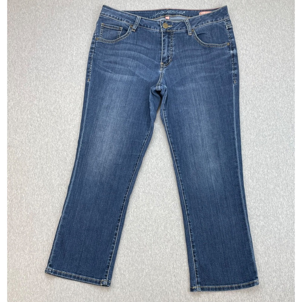 Jag Jeans Womens 12 Blue Cotton Blend Stretch Mid-Rise Ankle Flare
